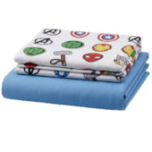Jogo de Cama Infantil 100% Algodão 150 Fios Avengers 3 Peças Lepper