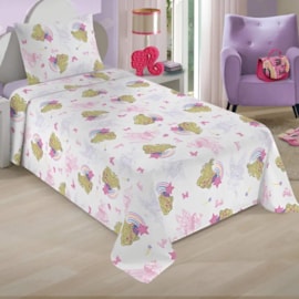Jogo de Cama Infantil 100% Algodão 150 Fios Barbie II 3 Peças Lepper