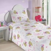 Jogo de Cama Infantil 100% Algodão 150 Fios Barbie II 3 Peças Lepper