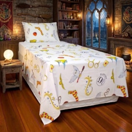 Jogo de Cama Infantil 100% Algodão 150 Fios Harry Potter 3 Peças Lepper