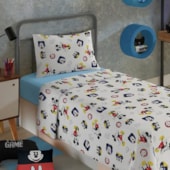 Jogo de Cama Infantil 100% Algodão 150 Fios Mickey 3 Peças Lepper