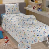 Jogo de Cama Infantil 100% Algodão 150 Fios Patrulha Canina 3 Peças Lepper