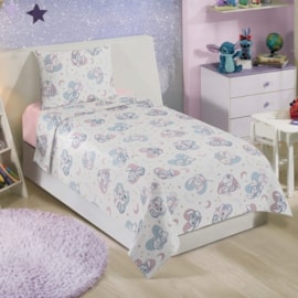 Jogo de Cama Infantil 100% Algodão 150 Fios Stitch e Angel 3 Peças Lepper
