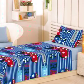 Jogo de Cama Infantil 3 Peças Premium Plus Carro (2 lençóis e 1 Fronha) Jogo de Cama Infantil 3 Peças Premium Plus Carro (2 lençóis e 1 Fronha)