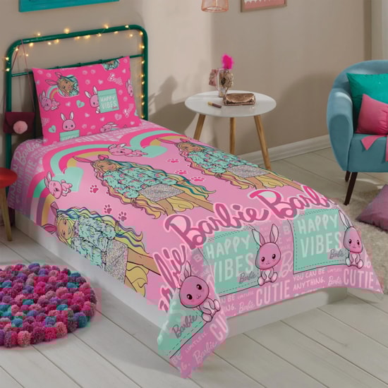 Jogo de Cama Infantil Patrulha Canina Barbie II 3Pçs Lepper