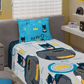 Jogo de Cama Infantil Batman 2 Peças Lepper (1 Lençois e 1 Fronha)