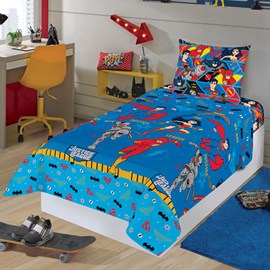 Jogo de Cama Infantil Liga da Justiça 3 Peças Lepper ( 2 Lençois e 1 Fronha) Jogo de Cama Infantil Liga da Justiça 3 Peças Lepper ( 2 Lençois e 1 Fronha)