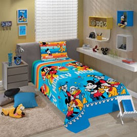 Jogo de Cama Infantil Mickey 2 Peças Lepper (1 Lençois e 1 Fronha)