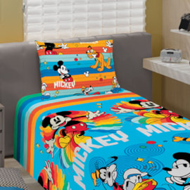 Jogo de Cama Infantil Mickey 2 Peças Lepper (1 Lençois e 1 Fronha)