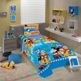 Jogo de Cama Infantil Mickey 3 Peças Lepper (2 Lençois e 1 Fronha) Jogo de Cama Infantil Mickey 3 Peças Lepper (2 Lençois e 1 Fronha)