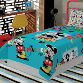 Jogo de Cama Infantil Mickey II 3Pçs Lepper (2Lençois e 1Fronha)