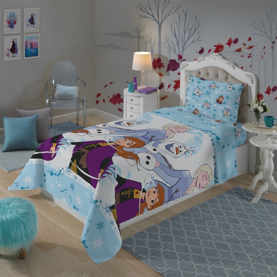 Jogo de Cama Infantil Microfibra Frozen II Lepper 3 Peças