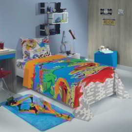 Jogo de Cama Infantil Microfibra Hot Wheels Lepper 3 Peças Jogo de Cama Infantil Microfibra Hot Wheels Lepper 3 Peças