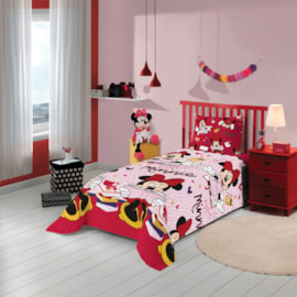 Jogo de Cama Infantil Minnie 2 Peças Lepper (1 Lençois e 1 Fronha)