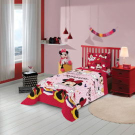 Jogo de Cama Infantil Minnie 3 Peças Lepper (2 Lençois e 1 Fronha)