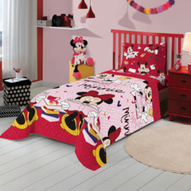 Jogo de Cama Infantil Minnie 3 Peças Lepper (2 Lençois e 1 Fronha)