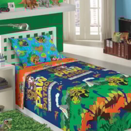 Jogo de Cama Infantil Patrulha Canina Dino 3Pçs Lepper (2Lençois e 1Fronha) Jogo de Cama Infantil Patrulha Canina Dino 3Pçs Lepper (2Lençois e 1Fronha)