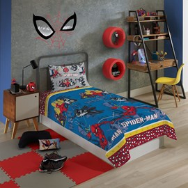Jogo de Cama Infantil Spider-Man 3 Peças Lepper(2 Lençois e 1 Fronha)