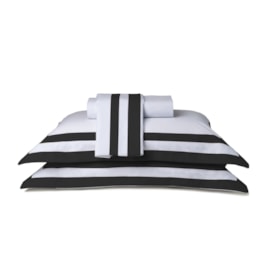 Jogo de Cama King 200 Fios Naturalle Fashion Double Preto Jogo de Cama King 200 Fios Naturalle Fashion Double Preto