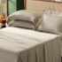 Jogo de Cama King 350Fios 100%Viscose de Bambu Appel Golden Camurça 4Pçs