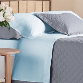Jogo de Cama King Andreza Privilege 200 fios Ponto Ajour Azul 4 Peças Jogo de Cama King Andreza Privilege 200 fios Ponto Ajour Azul 4 Peças