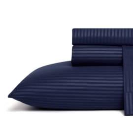 Jogo de Cama King Andreza Stripe Navy 4 pçs (2 Lençois e 2 Fronha) Jogo de Cama King Andreza Stripe Navy 4 pçs (2 Lençois e 2 Fronha)