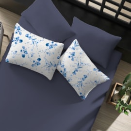 Jogo de Cama King Doce Vida Lisboa Azul 3 Peças Jogo de Cama King Doce Vida Lisboa Azul 3 Peças