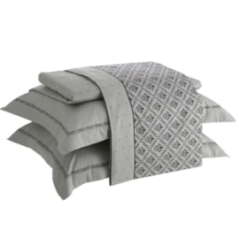 Jogo de Cama King Kacyumara Satinee Magnel 4 Peças 300 Fios Jogo de Cama King Kacyumara Satinee Magnel 4 Peças 300 Fios