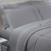 Jogo de Cama King Kacyumara Satinee Silver 4 Peças 300 Fios Jogo de Cama King Kacyumara Satinee Silver 4 Peças 300 Fios