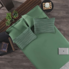 Jogo de Cama King Portallar Flame/Verde Topazio 3 peças Jogo de Cama King Portallar Flame/Verde Topazio 3 peças