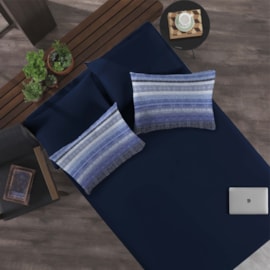 Jogo de Cama King Portallar Raf Blue/Marinho 3 peças Jogo de Cama King Portallar Raf Blue/Marinho 3 peças