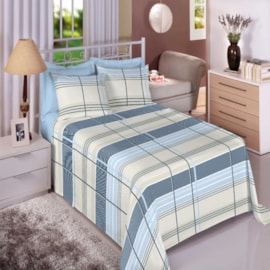 Jogo de Cama King Premium Linea 180 Fios Geométrico Azul (2 Lençois + 2 Fronha) Jogo de Cama King Premium Linea 180 Fios Geométrico Azul (2 Lençois + 2 Fronha)