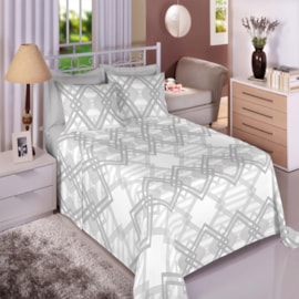 Jogo de Cama King Premium Linea 180 Fios Geometrico Cinza (2 Lençois + 2 Fronha) Jogo de Cama King Premium Linea 180 Fios Geometrico Cinza (2 Lençois + 2 Fronha)