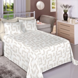 Jogo de Cama King Premium Linea 180 Fios Ramos Bege (2 Lençois + 2 Fronha) Jogo de Cama King Premium Linea 180 Fios Ramos Bege (2 Lençois + 2 Fronha)
