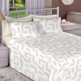 Jogo de Cama King Premium Linea 180 Fios Ramos Bege (2 Lençois + 2 Fronha) Jogo de Cama King Premium Linea 180 Fios Ramos Bege (2 Lençois + 2 Fronha)
