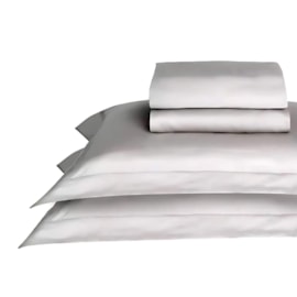 Jogo de Cama King Tellaio Bambu 300 Fios Prata 4 Pçs 2 Lençois + 2 Fronhas Jogo de Cama King Tellaio Bambu 300 Fios Prata 4 Pçs 2 Lençois + 2 Fronhas