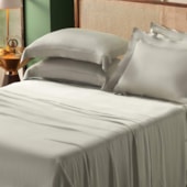 Jogo de Cama Queen 350Fios 100%Viscose de Bambu Appel Golden Cinza Névoa 4Pçs