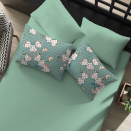 Jogo de Cama Queen Doce Vida Angelica Verde 3 Peças Jogo de Cama Queen Doce Vida Angelica Verde 3 Peças