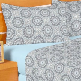 Jogo de Cama Queen Duplo Encanto Arabesco Azul Jogo de Cama Queen Duplo Encanto Arabesco Azul