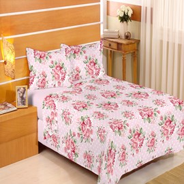 Jogo de Cama Queen Duplo Encanto Rosas Jogo de Cama Queen Duplo Encanto Rosas
