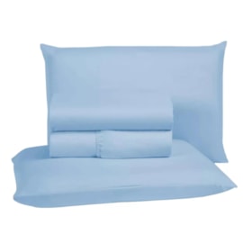 Jogo de Cama Queen Hypercal 200 Rozac Golden Azul (2 Lençois e 2 Fronha) Jogo de Cama Queen Hypercal 200 Rozac Golden Azul (2 Lençois e 2 Fronha)