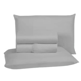 Jogo de Cama Queen Hypercal 200 Rozac Golden Cinza (2 Lençois e 2 Fronha) Jogo de Cama Queen Hypercal 200 Rozac Golden Cinza (2 Lençois e 2 Fronha)
