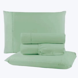 Jogo de Cama Queen Hypercal 200 Rozac Golden Verde (2 Lençois e 2 Fronha) Jogo de Cama Queen Hypercal 200 Rozac Golden Verde (2 Lençois e 2 Fronha)