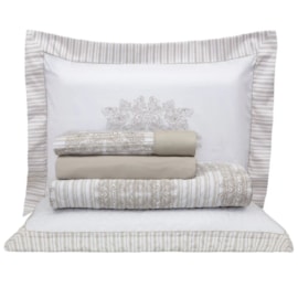 Jogo de Cama Queen Kacyumara Satinée Aziz 4 Peças 300 Fios Jogo de Cama Queen Kacyumara Satinée Aziz 4 Peças 300 Fios