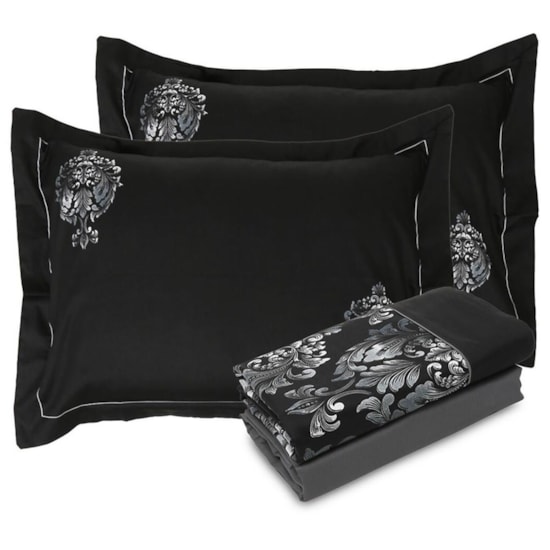 Jogo de Cama Queen Kacyumara Satinée Nuvell 4 Peças 300 Fios Jogo de Cama Queen Kacyumara Satinée Nuvell 4 Peças 300 Fios