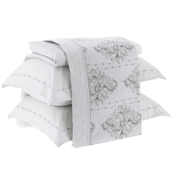Jogo de Cama Queen Kacyumara Satinee Sartore 4 Peças 300 Fios Jogo de Cama Queen Kacyumara Satinee Sartore 4 Peças 300 Fios