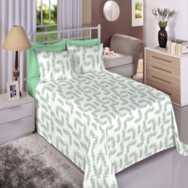 Jogo de Cama Queen Premium Linea 180 Fios Ramos Verde (2 Lençois + 2 Fronha) Jogo de Cama Queen Premium Linea 180 Fios Ramos Verde (2 Lençois + 2 Fronha)