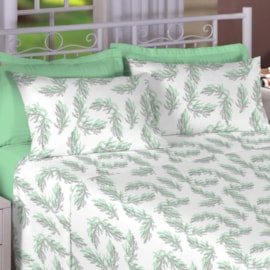 Jogo de Cama Queen Premium Linea 180 Fios Ramos Verde (2 Lençois + 2 Fronha) Jogo de Cama Queen Premium Linea 180 Fios Ramos Verde (2 Lençois + 2 Fronha)