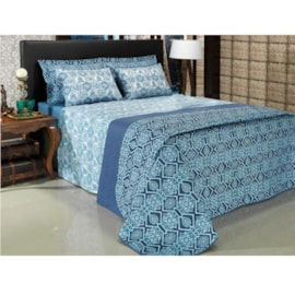 Jogo de Cama Queen Santista Prata Derbak 150 fios - 4 peças Jogo de Cama Queen Santista Prata Derbak 150 fios - 4 peças