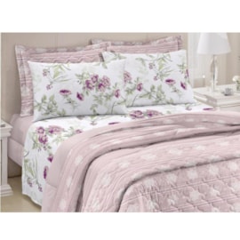 Jogo de Cama Queen Santista Prata Lavínia 150 fios - 4 peças Jogo de Cama Queen Santista Prata Lavínia 150 fios - 4 peças